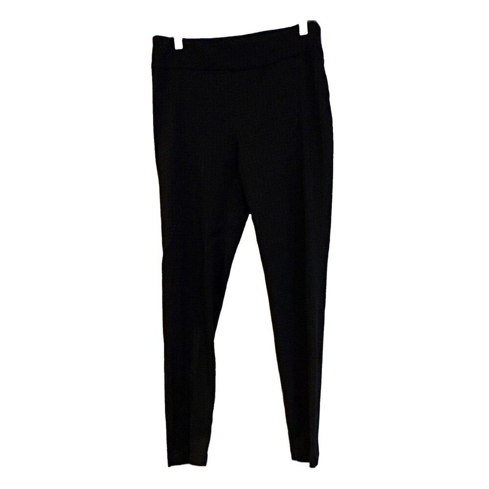 Cato Women’s Black Geometric Textured Pull-On Stretch Skinny Pants 6 28" Inseam